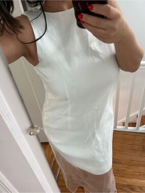 Theory organza mini shift dress